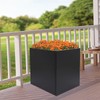 GMSLuu Rectangular/Square Steel Planter Box, Indoor Outdoor Planters Cube Heavy
