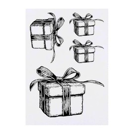 Azeeda 4 x 'Eingewickeltes Geschenk' Temporäre Tattoos - Wasserfest, Hautfreundlich & Ungiftig · Transfers in Verschiedenen Größen (TO00079698)
