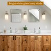Eidonta 4 Pack White Opal Glass Shades Covers, 5.5in Height,