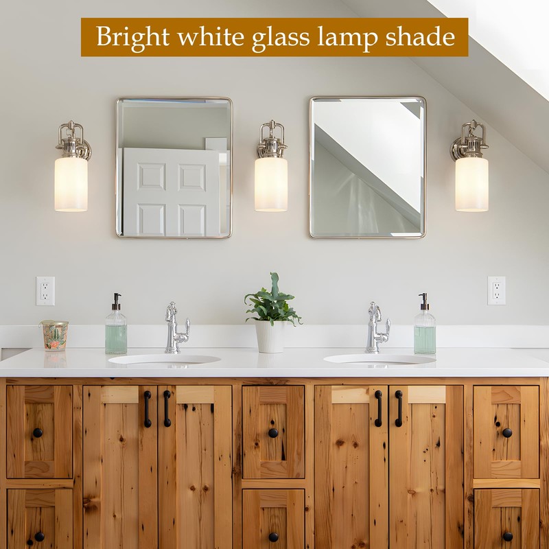 Eidonta 4 Pack White Opal Glass Shades Covers, 5.5in Height,