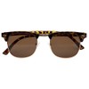 grinderPUNCH - Polarized Hamilton Premium Club Half Frame Sunglasses Tortoise