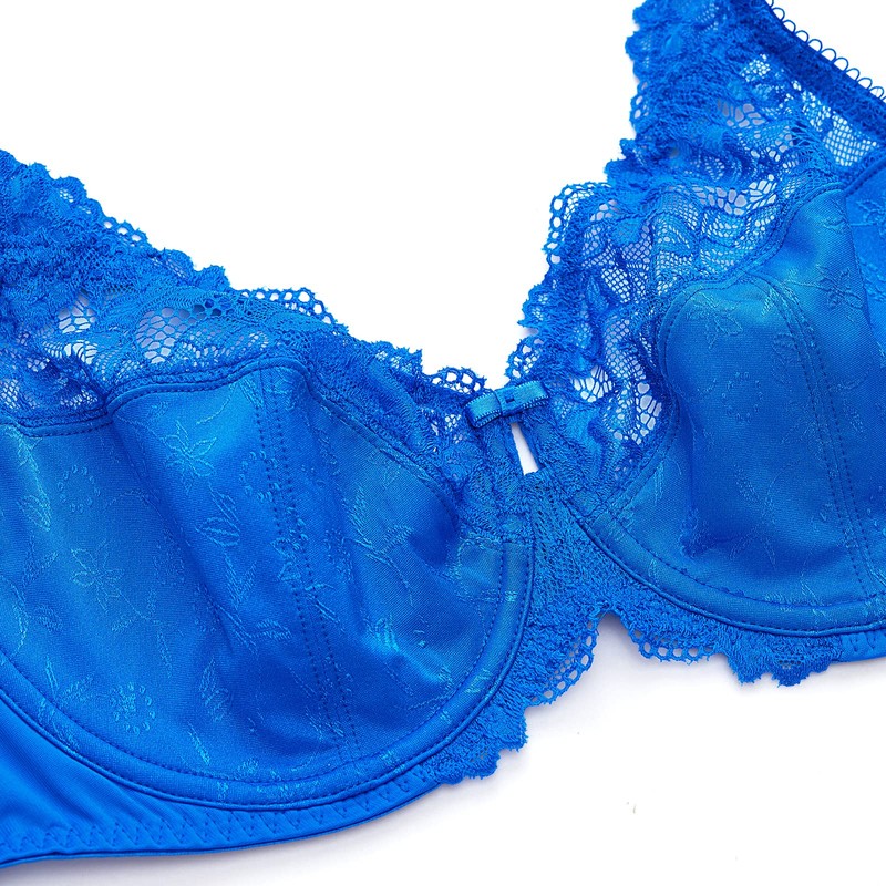 Delimira Women's Beauty Lace Non Padded Minimiser Full Figure Underwire