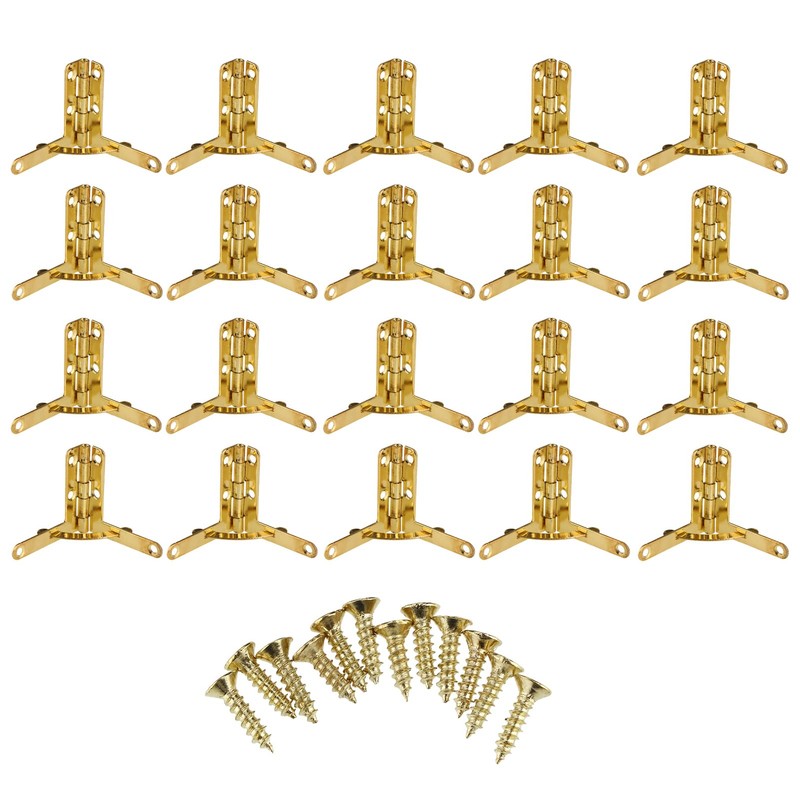Small Quadrant Hinge, 20Pcs Jewelry Box 90 Degree Hinges with