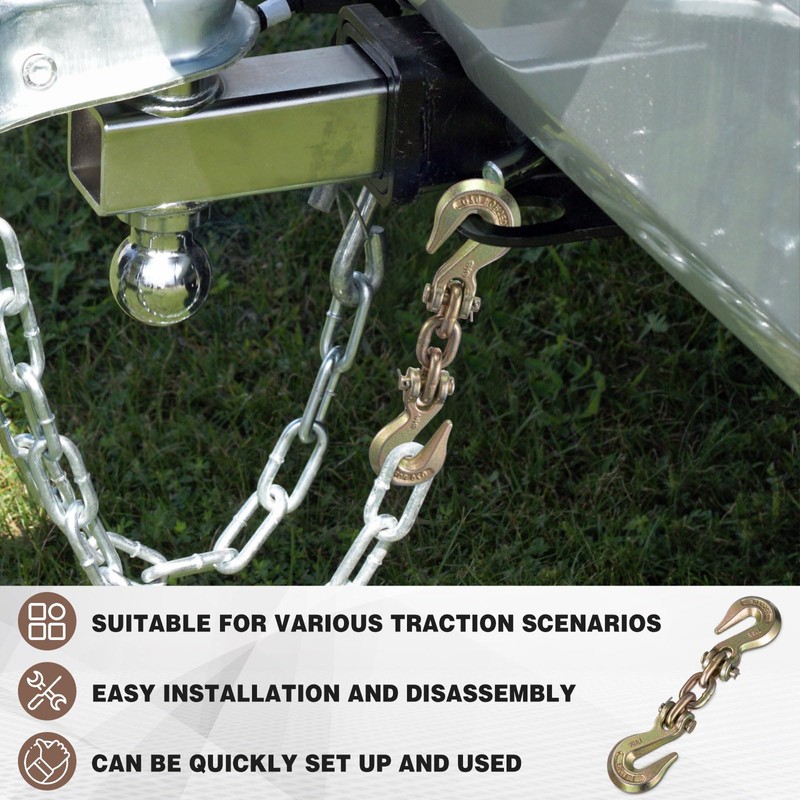 Pelopy Double Clevis Slip Hook 12, 000 Lbs Capacity Heavy