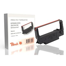 Peach ERC 30/34/38, black/red, nylon, 13 mm/5 m, ribbon compatible with Epson, black/red