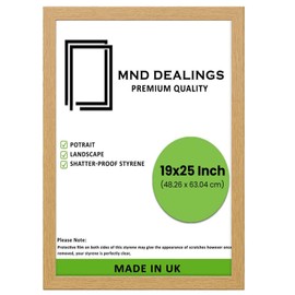MND Dealings ® Modern 48x66cm Poster Photo Frames Wall Hanging or Tables Table Top with Backboard & Styrene Perfect for Your Wall Gallery or Living Room (19x26 inch,Oak)
