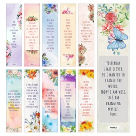 WEENZA Bookmarks, Beautiful Bookmarks, Paper Bookmarks, Motivational and Encouraging Bookmarks, Quote Bookmarks, Cute Bookmarks for Boys and Girls, Bookmarks for Kids (Pack of 45 Bookmarks)