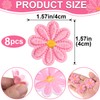 PAGOW 8 Pcs Flower Iron on Patches, Cute Daisy Flower