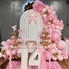 JZCZOEB 181Pcs Coquette Pink Bow Balloons Arch Garland Kit with