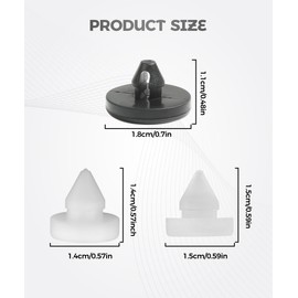 UNLRAE Brake Pedal Stop Pad,Car Accessories Brake Light Switch Stopper,Rubber Car Brake Pedal Stopper Fastener,Fit for Most Cars,Trucks,Replace #46505SA5000,9054106036 (2pcs Black+2pcs White)