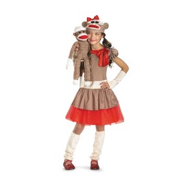 Disguise DI38334-L Large Girls Sock Monkey Costume