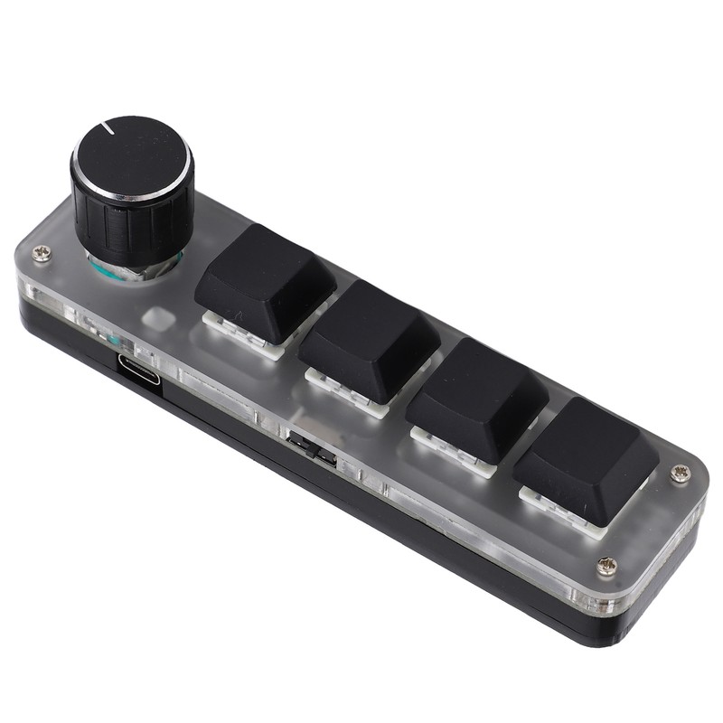 One Handed Mechanical Keyboard 4 Key with Adjustable RGB DIY