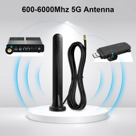 5G LTE Antenna Signal Amplifier Omnidirectional Network Antenna SMA TS9 Connector 15dbi Magnetic Base Antenna for 3G/4G/5G/GSM/GPRS