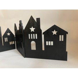 khevga Christmas Decoration Table Decoration Window Decoration for Standing Decoration House Silhouette Foldable 60 x 16 cm