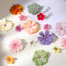 150Pcs Small Flowers for Crafts, Mini Artificial Flower for Decoration, Faux Flower Heads, Fabric Silk Flowers, Fake Wildflowers Garland Decorations for DIY Wreath, Wedding, Party, Home Decoration