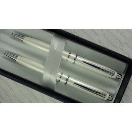 Cross Stratford Ballpoint Pen & .7mm Pencil Set - Pearlescent White (AT0171DC-8) by Cross