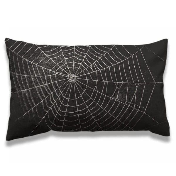 AOYEGO Halloween Spider Web Throw Pillow Cover 12x20 Inch Horror
