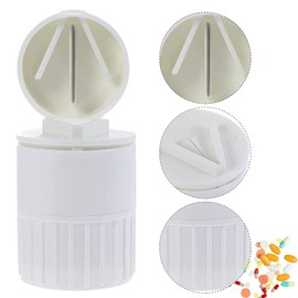 Triturador De Pastillas, Cortador Y Molinillo, Tritura Pastillas, Vitaminas, Tabletas, Hoja De Acero Inoxidable, Dispensador De Pastillas PortáTil, Blanco