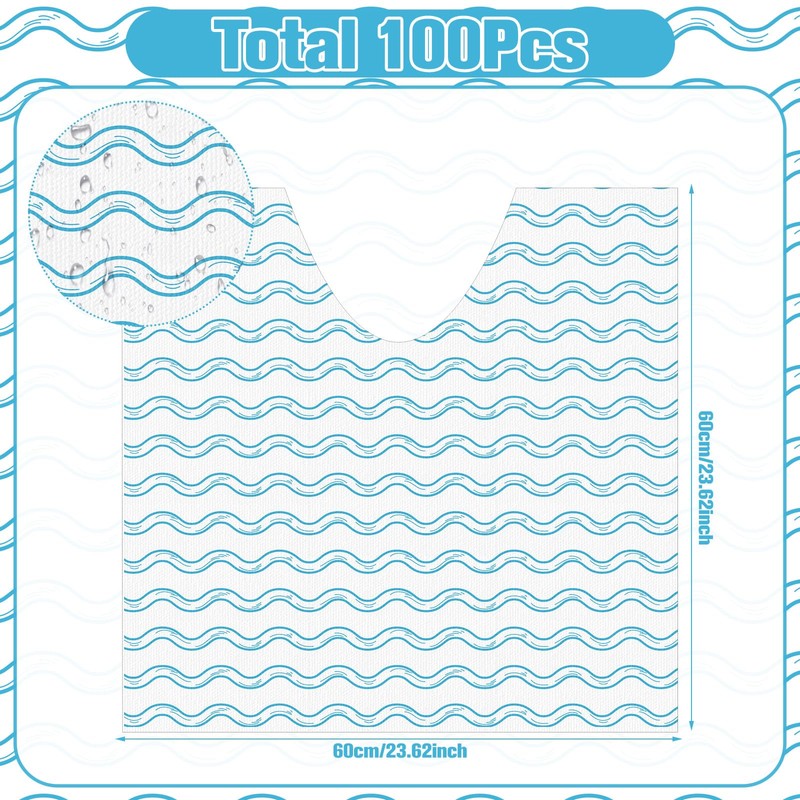 Tinideya 100 Pcs Disposable Toilet Commode Mat U Shaped Deodorizing