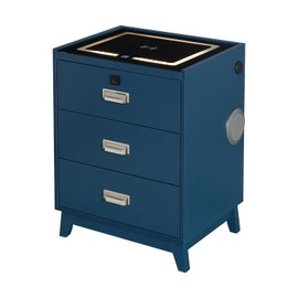 Picket House Furnishings Azura Nightstand with Electronic Features in Blue