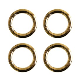 Nippon Chuko NBK Round Carabiner, 1.4 inches (35 mm), Gold, 4 Pieces S27-313-G