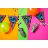 PD-Party 7012910 Neon Party Flags Decoration Happy 60, Multicoloured, Festive,