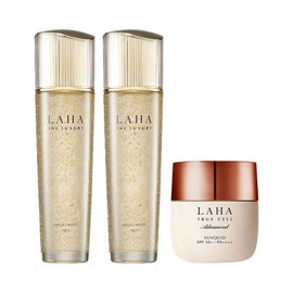 Izanox Laha The Luxury Gold Expert Skin 150ml x2 + Sunquid 50ml / 이자녹스 라하 더 럭셔리 골드 엑스퍼트 스킨 150ml x2 + 선퀴드 50ml