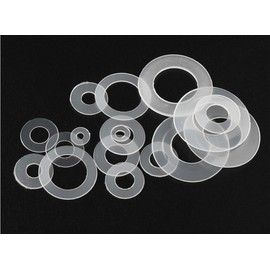 CONPHERON Plastic Washers Transparent Soft Plastic Nylon Flat Washers M14 x 22 x 1.0 mm, Pack of 80
