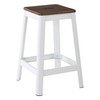 Work Smart/OSP Designs Hammond 26" Metal Barstool with Dark Wood