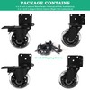 MALLLALA 3" Side Mount Industrial Casters, Heavy Duty L-Shaped Bracket