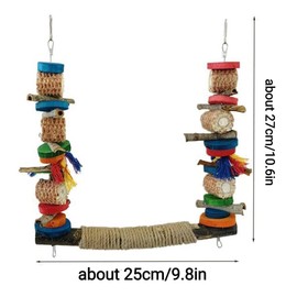 ZYYRSS Bird Swing Perch Toys, Natural Bird Hanging Chew Toys, Bird Perch Swing for Conures Budgerigar Finches Parrots Lovebirds Small and Medium Bird