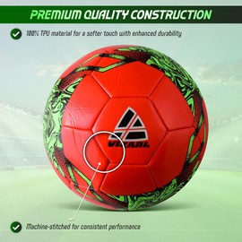 Vizari Toledo Soccer Ball | Outdoor Training and Fun Play Football for Boys, Girls, Youth & Toddler | Ideal for All Skill Levels (Pack of 1, 6 & 12)