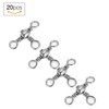 VGEBY 20pcs Three Way Swivel T-Turn Fishing Rod Swivel 3