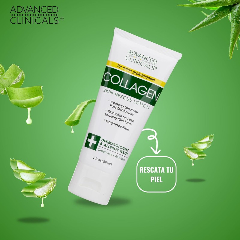 ADVANCED CLINICALS LOCION DE RESCATE PARA LA PIEL CON COLAGENO,