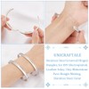 UNICRAFTALE 4Pcs 2 Styles Grooved Cuff Bangle 5.1cm Inner 201
