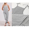 CHARTOU Women Oversized Summer Casual Stripes Cargo Jumpsuit Wide Leg