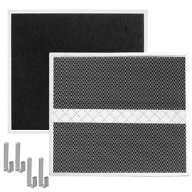 WZKO 2024 Upgrade S97020466 HPF30 Replacement Charcoal Filter Compatible with Broan-NuTone Non-Ducted Range Hood Grease Filters Type XC 12.9" x 14.8" x 0.1" (Pack 2 with Clips)