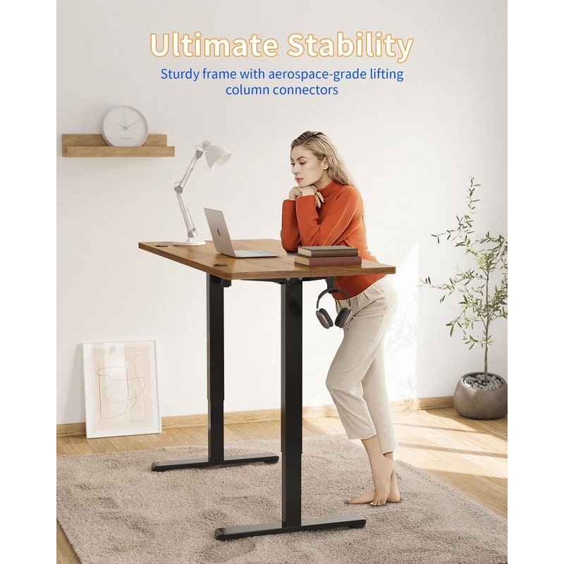YIHAYO Electric Standing Desk, 48 x 24 Inches Stand Up