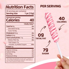 Pink Twisty Lollipops Individually Wrapped Bulk - Valentines Candy Valentine Lollipops Candy - Kid's Whirley Lollipop for Decorating Birthday, Strawberry Flavor 30 Pack