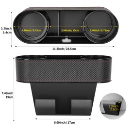 Multifunctional Car Drink Holders, Universal Auto Truck Seat Side Cup Holder Water Bottle Mount Stand Seat Gap Organizer Seam Wedge Storage