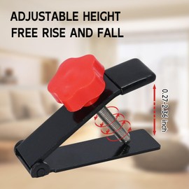 4pcs Wall Tile Lifter, Height Adjustment 2/5~2 Inch, Wall Tile Leveling Tool Stainless Steel Hand Multi-Function Lifting Tool for Installation of Wall Tile, Door Panel, Bed, Cabinet