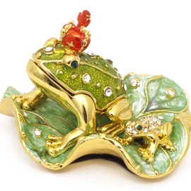 < Crown King Toad (Frog) > pixia-su Jewelry Box