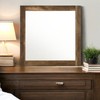 Acme Morales Square Dresser Mirror with Wooden Frame in Rustic
