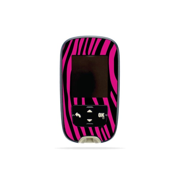 MightySkins Skin Compatible with Accu-Chek Guide - Pink Zebra |