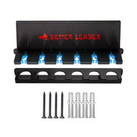 BETTER LEADER Vertical Fishing Rod Holder for Garage, Fishing Pole Holders- Holds Up to 12 Rods or Combos, Wall Mount Fishing Pole Rack, Fits Most Rods of Diameter 3-19mm, Fishing Gifts for Men