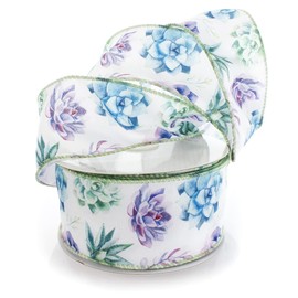 Ribbon Traditions Succulents Wired Ribbon 2 1/2" x 10 Yards