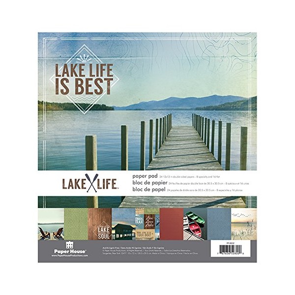 Paper House Productions PP-0052E Lake Life Paper Pads, 12"