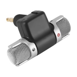 Nicear Miniaturmikrofon, Rekorder und Interviewer mit 3,5 mm vergoldetem Anschluss für PCs, Laptops, Soundkarten und MD-Camcorder, Winkel einstellbar, Keine Batterien erforderlich.