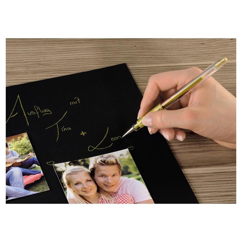 Pentel 0.8mm Tip Hybrid Gel Metallic Ink Pen with Comfortable