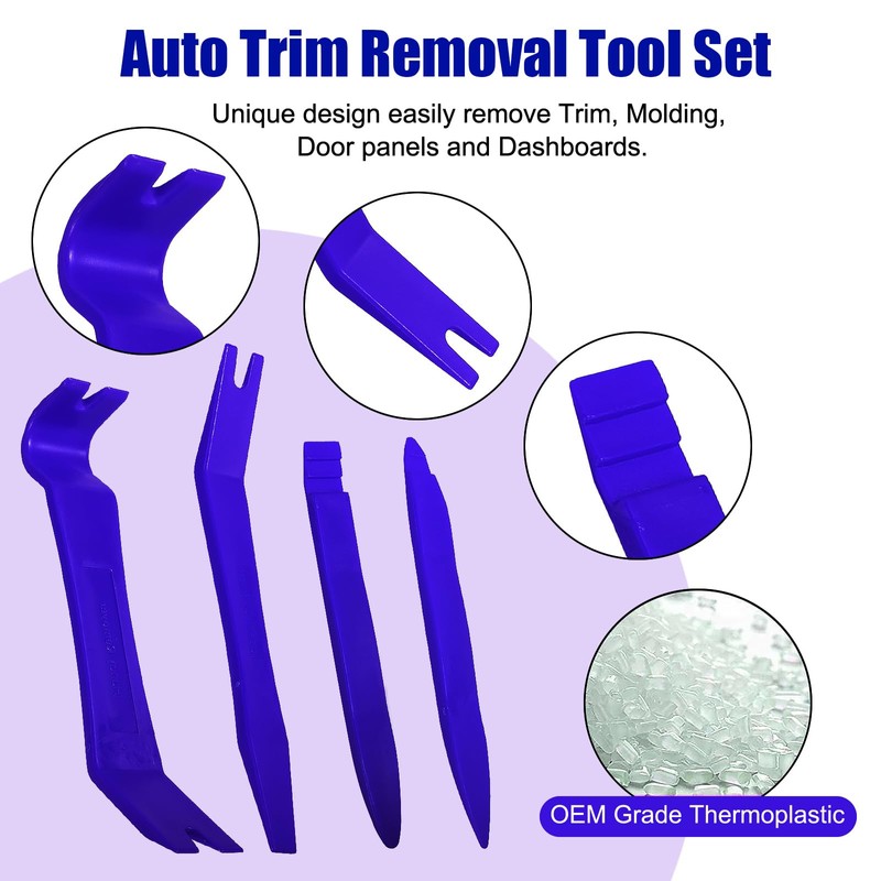 DIANN Auto Trim Removal Tool Set 5pcs Plastic Pry Tool